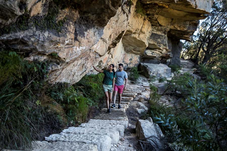 Blue Mountains Sunset Waterfalls Wildlife Tour From Sydney - Wentworth Falls: the waterfall payoff and the stair-trap reality