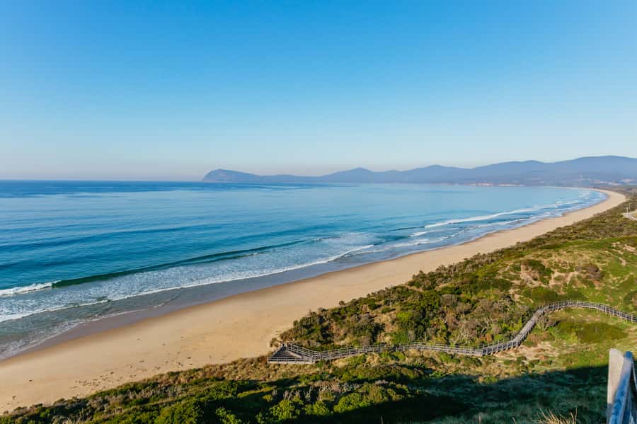 From Hobart/Adventure Bay: Bruny Island Wilderness Cruise - The narrow gap near The Monument: where waves hit hardest