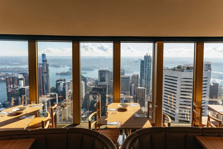 Sydney: Unlimited Skyfeast at Sydney Tower - The lift-up and first impression: settle in fast