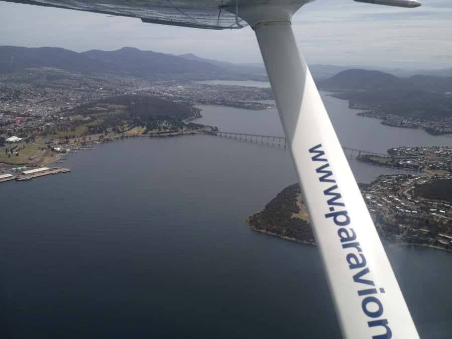 30 Minute Scenic Hobart Plane Flight - From Cambridge Aerodrome to Hobart’s “from-above” perspective