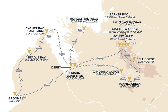 6 Days Kimberley Expedition Tour in Broome - Gibb River Road classics: Bell Gorge and the Mount Hart recovery rhythm