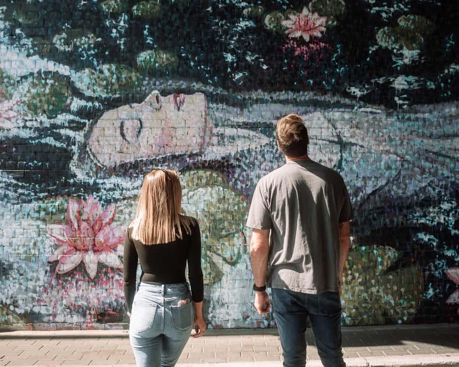 Adelaide: Paint and Palate Street Art Tour - Starting at Ophelia: finding the art before you even walk