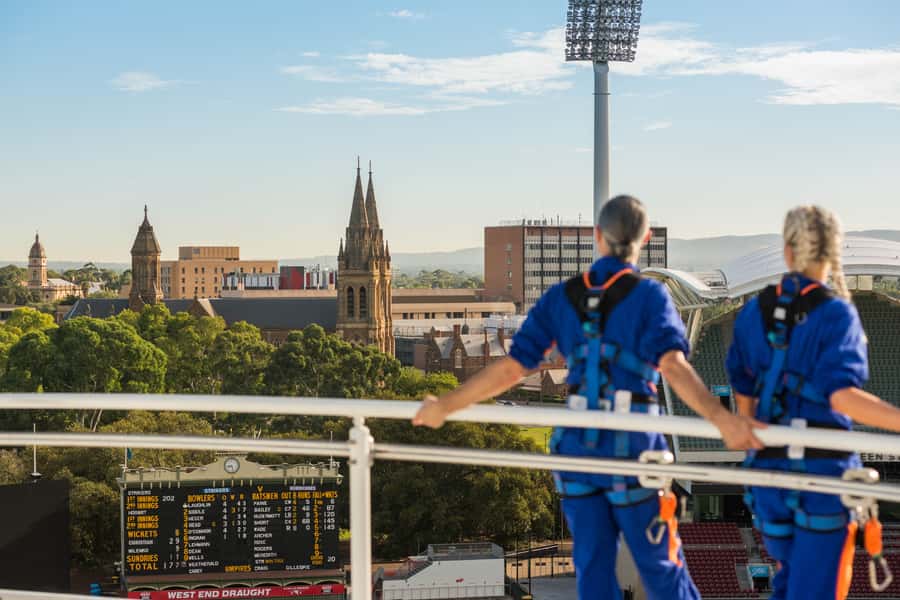Adelaide: Rooftop Climbing Experience of the Adelaide Oval - The Roof Route: Decks, Ladders, and the 50m Nerve Test