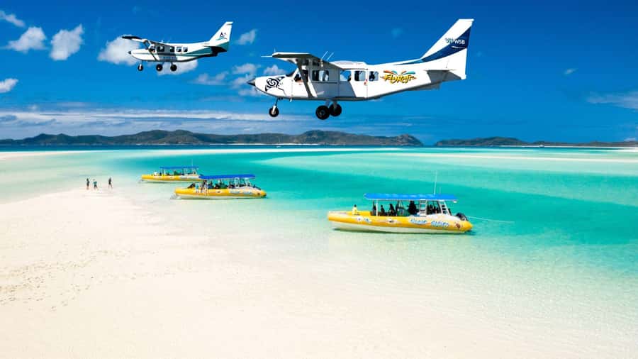 Airlie Beach: Fly Raft Package w Scenic Flight & Snorkeling - The 60-minute scenic flight over Heart Reef and Whitehaven
