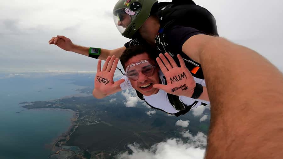 Airlie Beach: Tandem Skydiving Experience with Beach Landing - The flight and the big moment: up to 15,000 feet and out the door