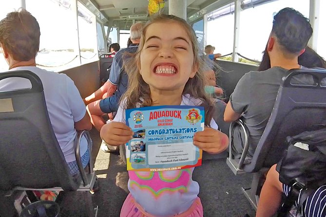Aquaduck Sunshine Coast - 1hr Mooloolaba Amphibious Tour - Stop 2: the duck becomes a boat (the moment everyone remembers)
