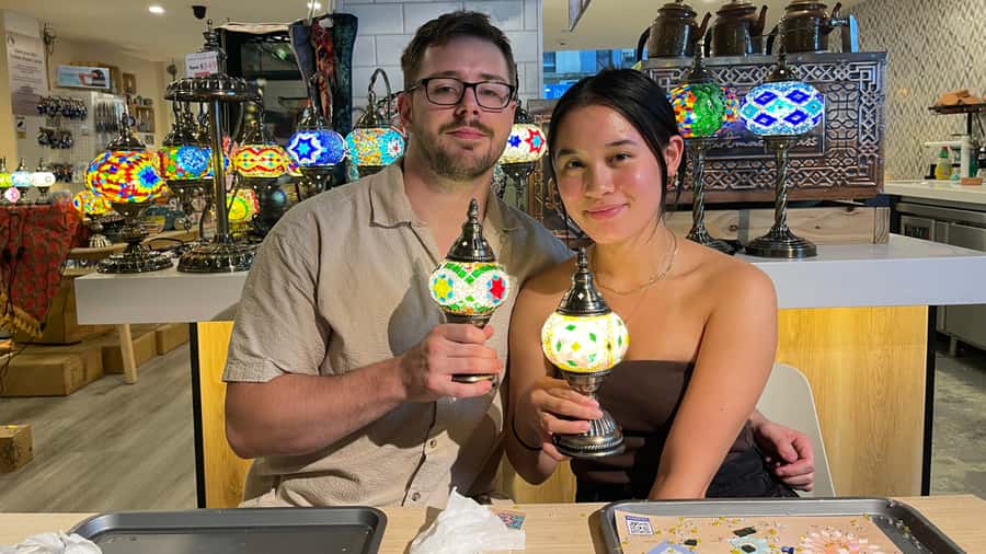 Brisbane: Mosaic Art Classes - Turkish Lamp Workshop - Learning the mosaic craft: tools, materials, and technique basics