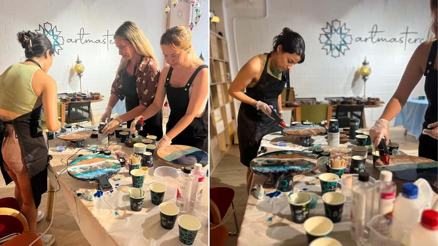 Brisbane: Resin Art Classes - Cheeseboards & Coasters - Key Things I’d Notice First
