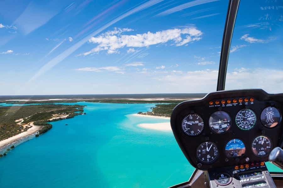 Broome: 30-Minute Scenic Helicopter Flight - Pearl farm colors and the tidal picture you can’t get anywhere else