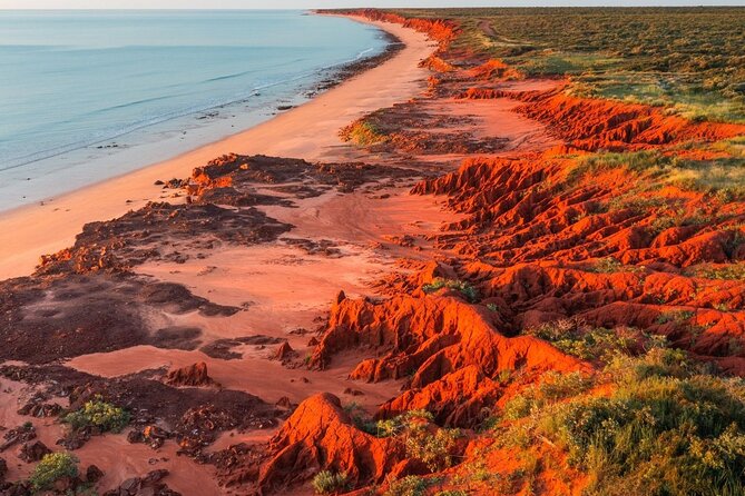 Broome: Romantic 45-Min Private Helicopter Flight & Beach Picnic - Town Beach and Roebuck Bay: the coast changes tone quickly