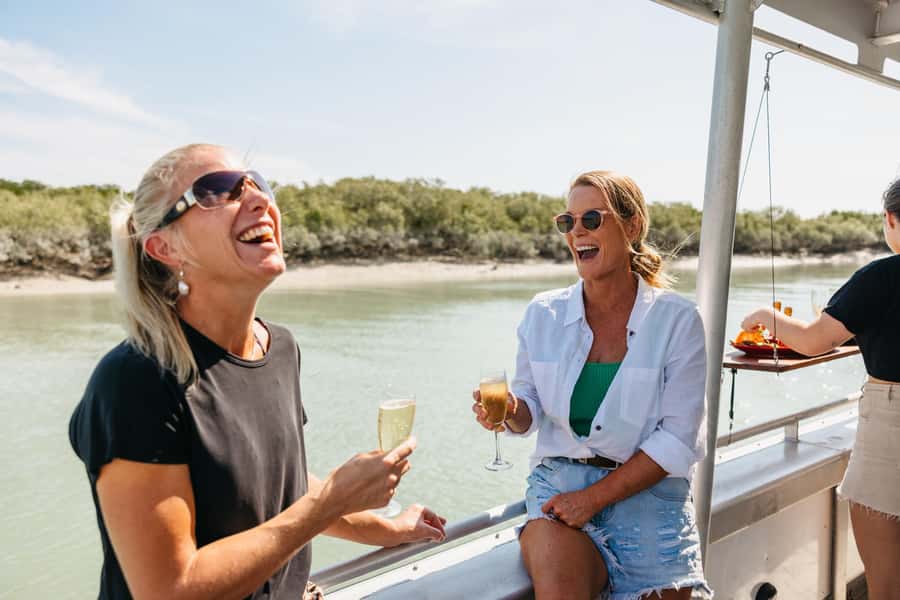 BROOME: SCENIC & PREHISTORIC CRUISE- Wine & Gourmet Platters - The drinks-and-vista start point: Broome Weddings and Events