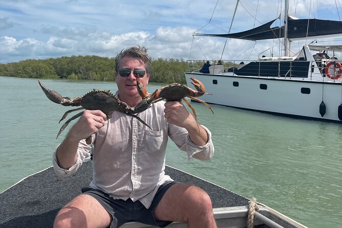 Broome's only Crabbing Adventure & Wildlife Cruise - Your onboard meal: morning tea, crab lunch, and chili sauce
