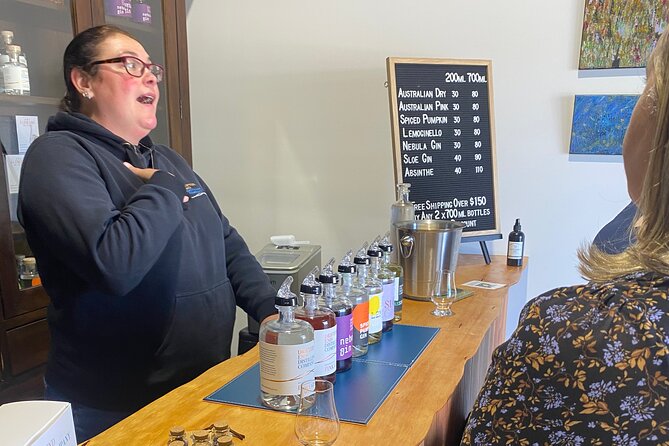 Cambridge Hobart Wine & Spirits Tour- Optional Lunch of Choice - Stop 2: Drifters End Distilling Company (sister-led boutique gins and whisky)