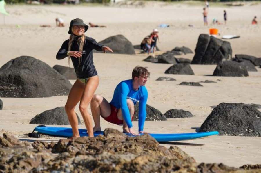 Coolangatta: 2 Hour Surf Experience on the Gold Coast - Second round in the surf: popping up and catching more waves