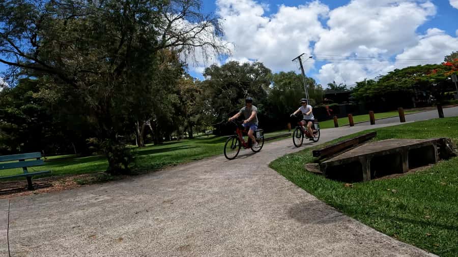 Discover Noosa North Shore: Eco-Friendly Guided e-Bike Tour - Riding out of Noosaville: the ecoTekk setup that starts the fun