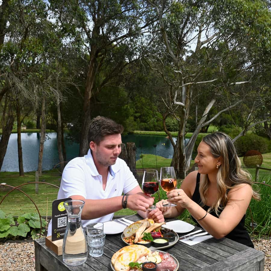 Farmers Lunch - Food and Wine for 2 - What you actually get in the meal: grazing plates, dessert, and farm roasted coffee