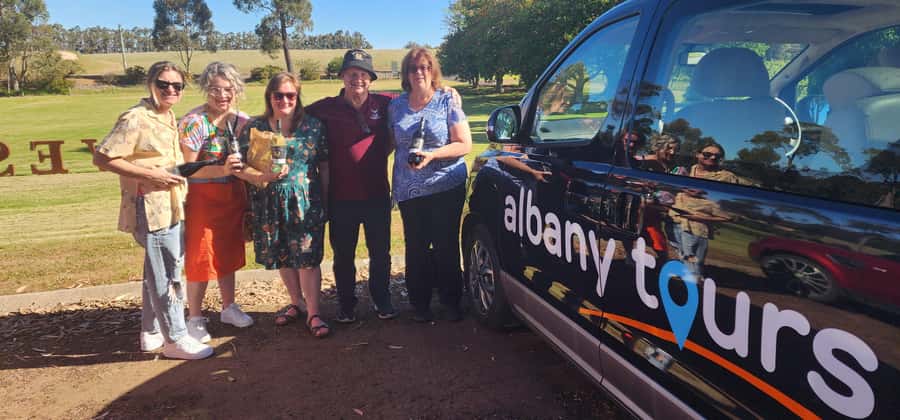 From Albany: Mount Barker Wine Tasting Day Tour - Plantagenet Wines: tasting bench choices and lunch on the way