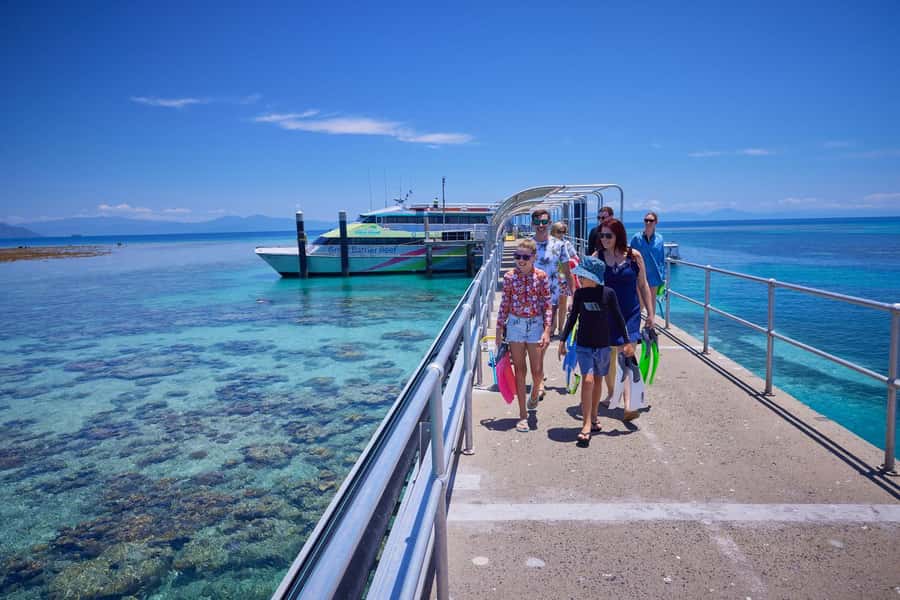 From Cairns: Green Island Full-Day Cruise - Setting Off from Cairns: Marlin Wharf, a Catamaran, and a Tight Reef Timetable
