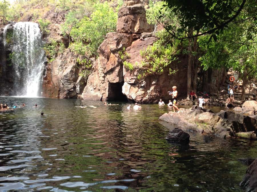 From Darwin: Litchfield Park Tour & Jumping Crocodile Cruise - Litchfield swimming holes: Wangi, Buley Rockhole, Florence Falls