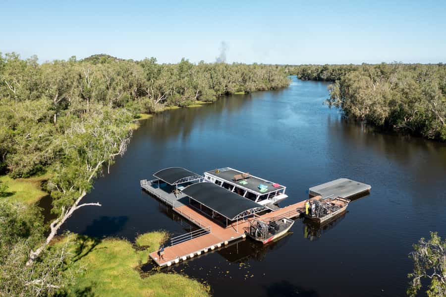 From Darwin: Top End Helicopter Ride & BBQ Cruise Day Trip - Croc feeding with Matt Wright’s rescue crocs: the moment you plan around