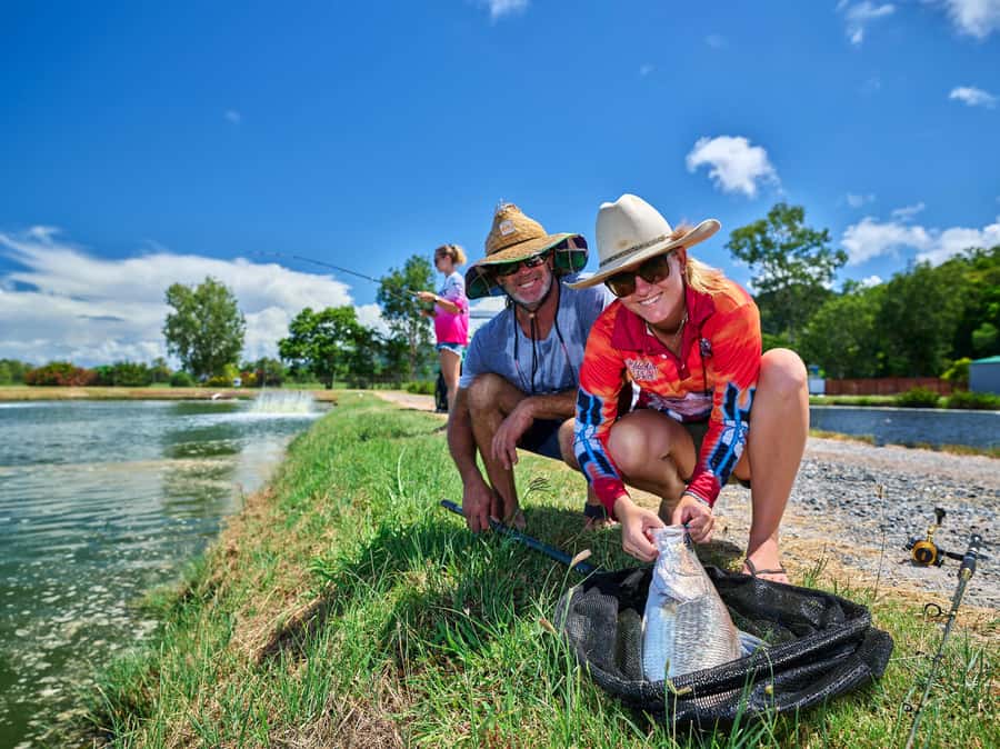 From Port Douglas: Barramundi Pond Fishing with Lunch - The farm tour and lunch: paddock-to-plate without the pretence