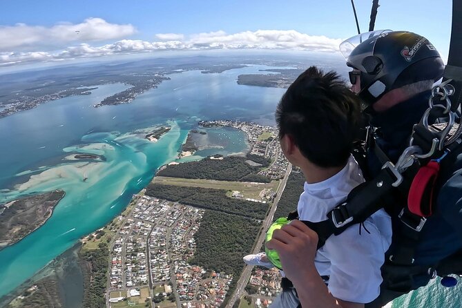 From Sydney: Tandem Skydive Experience over Newcastle Beach - The free-fall moment: speed, noise, and that one wild minute