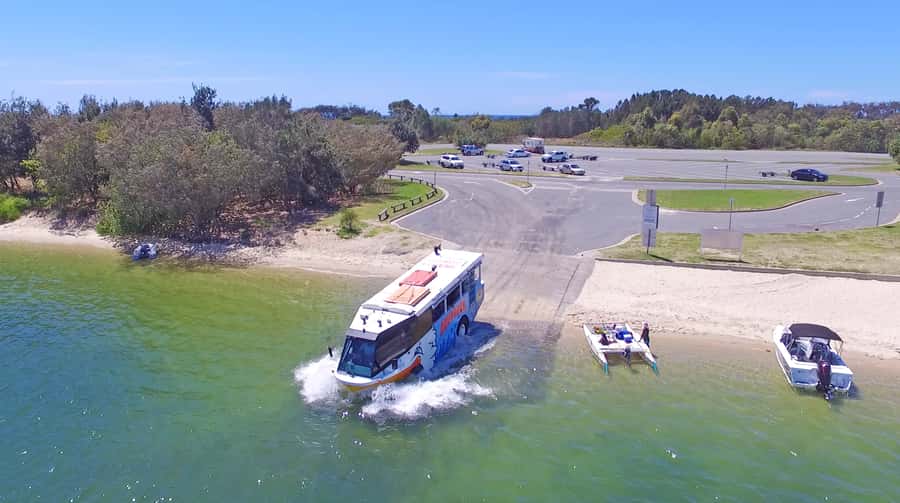 Gold Coast: 1-Hour Land and Water Duck Tour - Kids steer, parents relax: the captains certificate moment