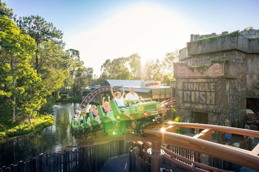 Gold Coast: Dreamworld 1-Day Entry Ticket - Rivertown is the easy win zone: Jungle Rush and Murrissippi Motors