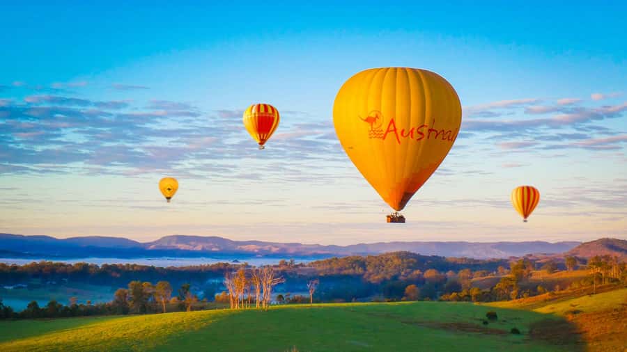 Gold Coast: Hot Air Balloon Flight+Vineyard Breakfast+Alpaca - Watching the balloon inflate: the moment before lift-off