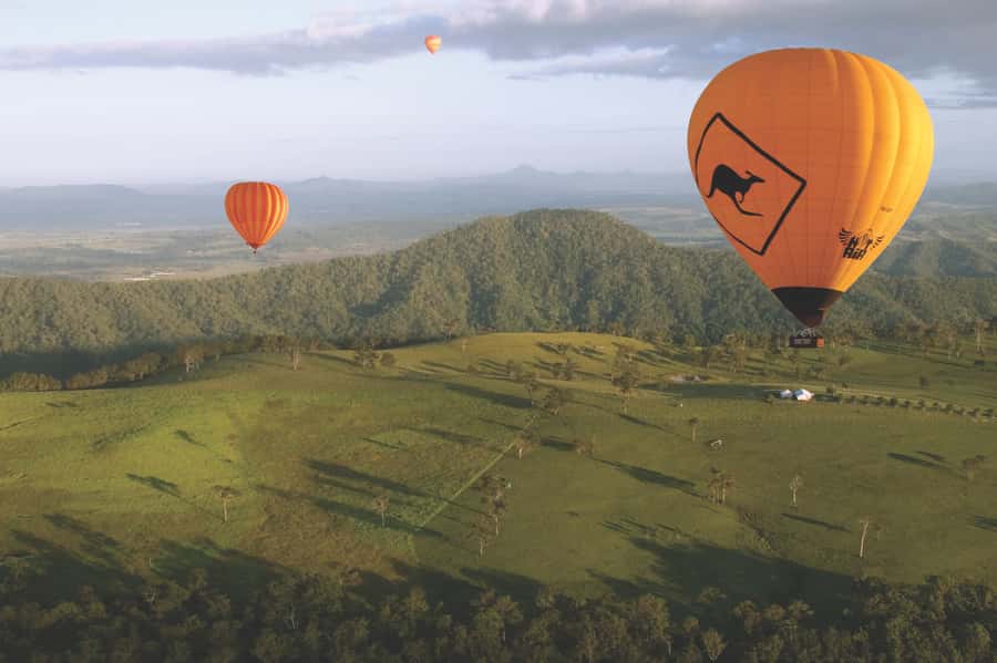 Gold Coast: Hot Air Balloon Flight+Vineyard Breakfast+Alpaca - The flight itself: serenity in the basket, views that feel huge
