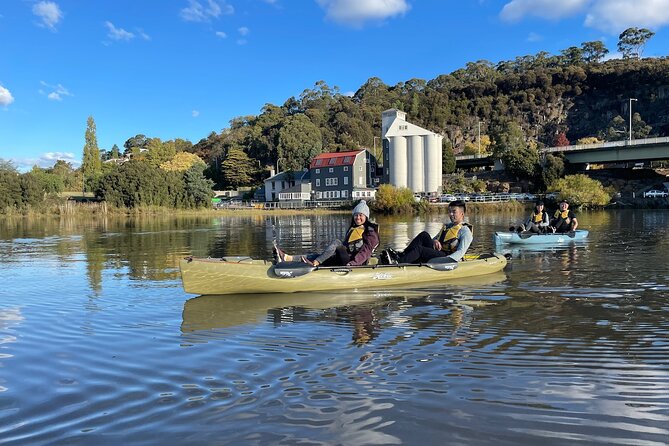 Guided Kayak Tour on Launceston's scenic waterfront on foot powered Hobie kayaks - Entering the Launceston Kayak Shed: Where the Tour Really Starts