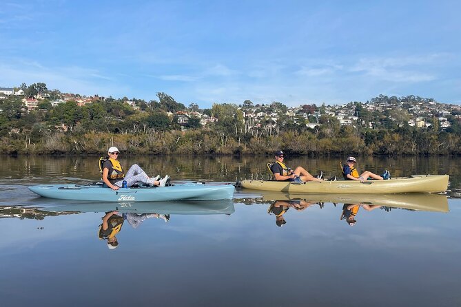 Guided Kayak Tour on Launceston's scenic waterfront on foot powered Hobie kayaks - Under the King’s Bridge to Cataract Gorge: Where the Scenery Gets Dramatic
