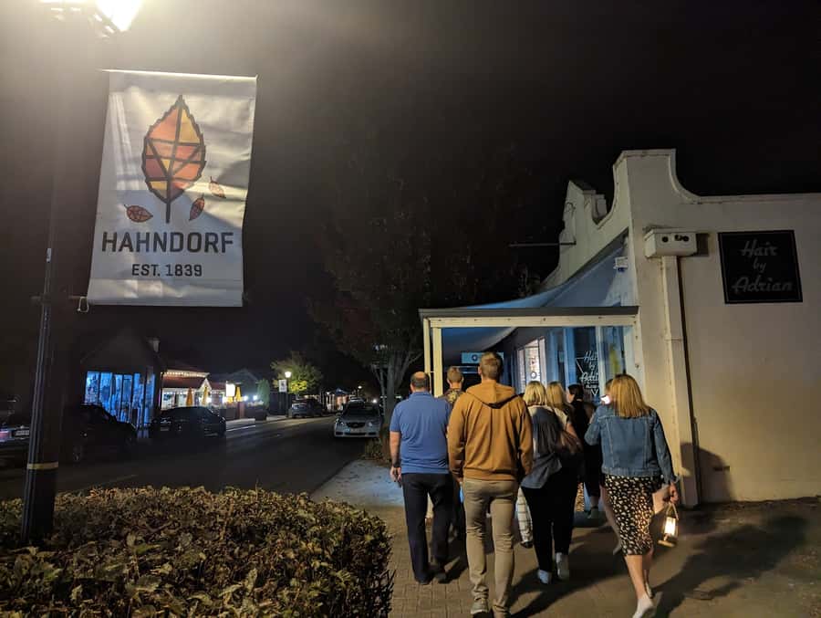 Hahndorf After Dark Walking Tour with meal included - Peramangk footsteps: getting the setting right before the German stories