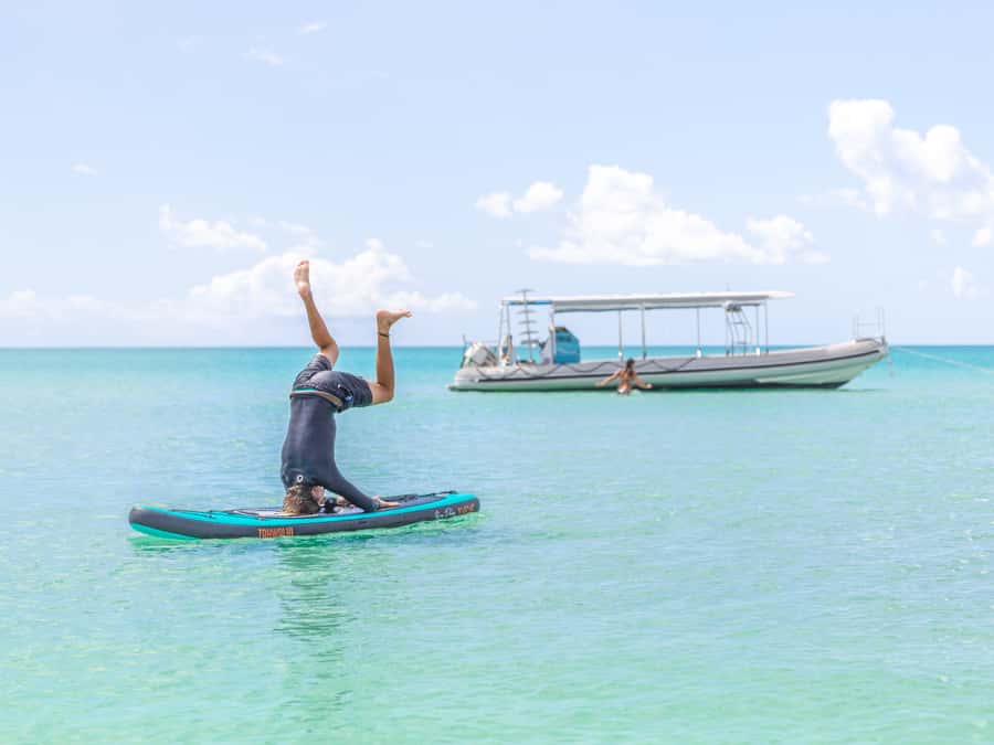 Hervey Bay: Exclusive Island Hopper Adventure Cruise - National Park entry fee included: small line item, real impact