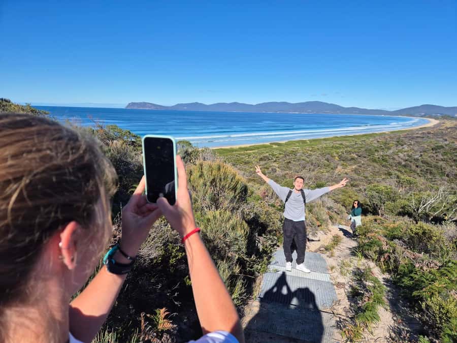 Hobart: 2 Day Bruny Island Escape & Port Arthur with Devils - Trugannini Lookout and The Neck stairs: the big views (and big steps)