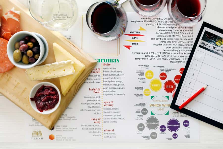 Hunter Valley: Tulloch Wines Mystery Wine & Cheese Tasting - What you actually taste: learning aromas and flavours with 6 Tulloch pours