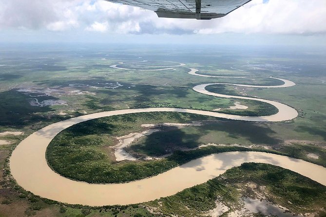 Kakadu National Park Scenic Flight &Yellow Water Cruise - Landing at Cooinda: switching from sky to wetlands mode