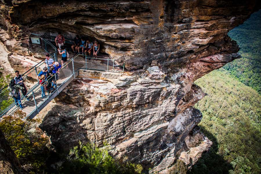 Katoomba: Blue Mountains Full-Day Hop-On Hop-Off Bus Tour - Narrow Neck Lookout and Cahill’s Lookout: big views, real footwork