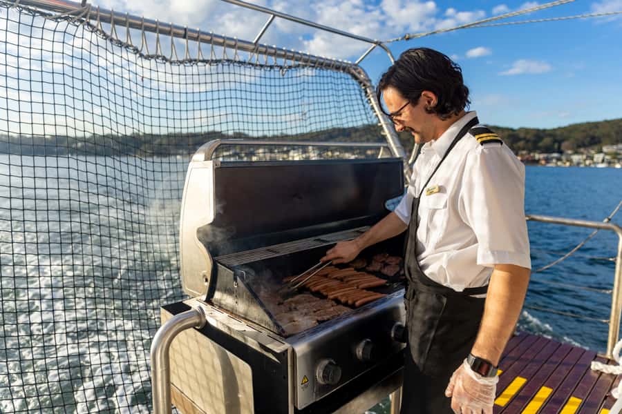 Lake Macquarie: Cruise with Lunch on the Lake - BBQ lunch on board: steak, prawns, and salads that taste like effort