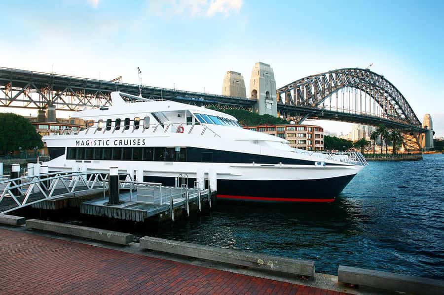 Luxury Catamaran Lunch Cruise with Deluxe Buffet - Circular Quay, Fort Denison, Taronga Zoo, and Luna Park from the water