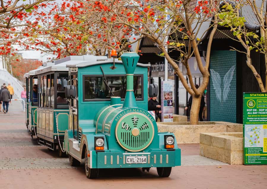 Mandurah: Big Toot 30 mins scenic tour - The onboard experience: three wagons, glass cover, and open-air views
