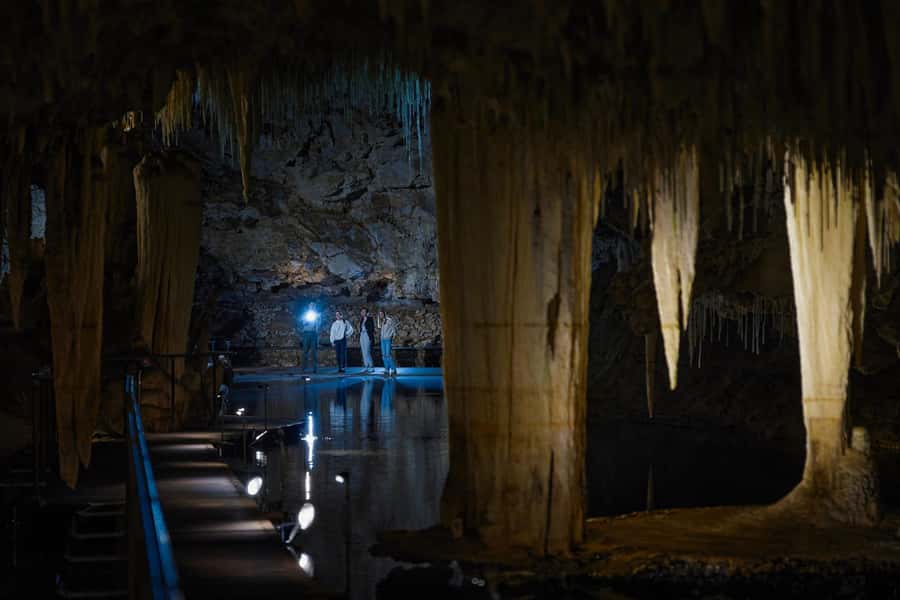 Margaret River: Lake Cave Fully-Guided Tour - The lake chamber: crystal ceiling, dripping straws, and mirror reflections