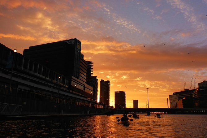 Melbourne City Twilight Kayak Tour - Downstream route: historic docks, Old Customs House, and Crown Casino at night
