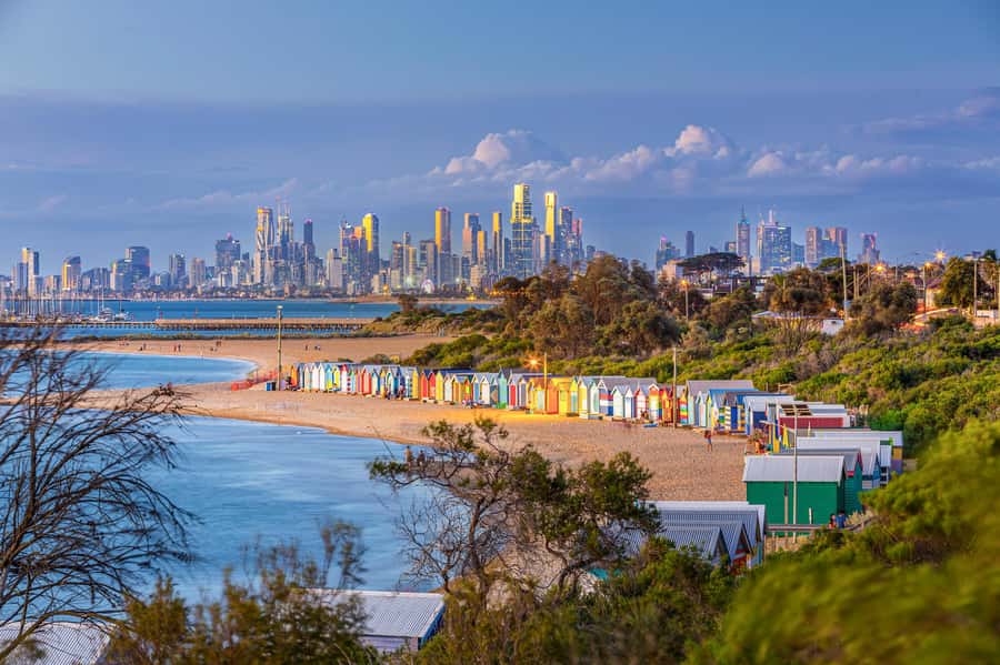Melbourne: Penguin Parade , Koala & Brighton Bathing Boxes - Brighton Bathing Boxes: 82 color huts and fast photo time