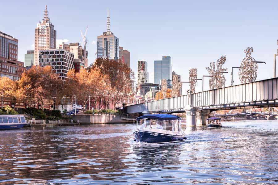 Melbourne: Private Yarra River Cruise w/ Cheese & Wine - Boat and skipper vibe: modern electric comfort
