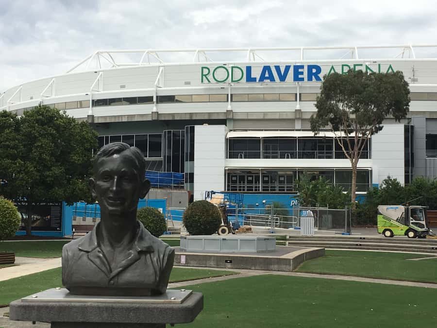 Melbourne Sports Walk - The Australian Open arena cluster: Rod Laver, Margaret Court, and Melbourne Arena