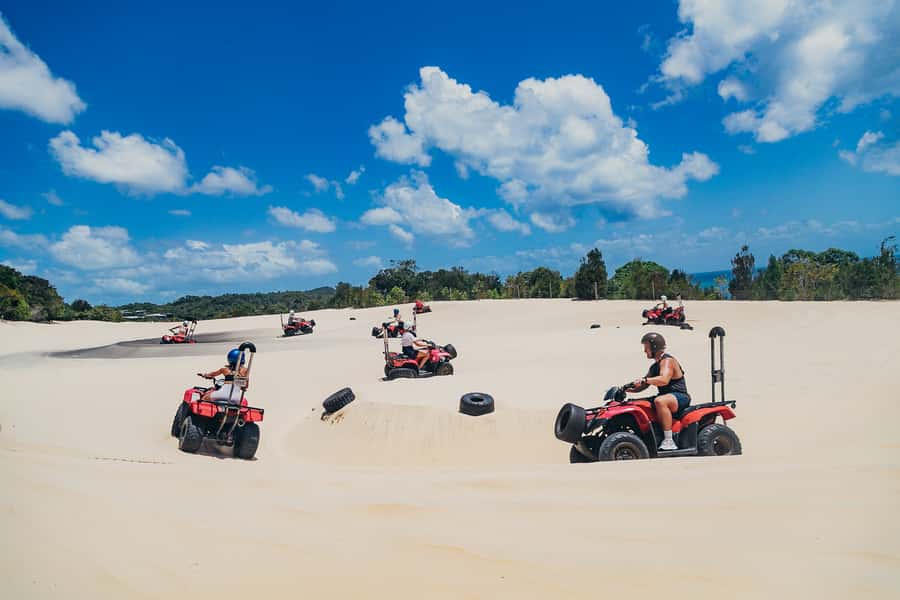 Moreton Island: Tangalooma ATV Quad Bike and Helicopter Tour - Getting from Brisbane to Tangalooma by boat (and why it sets the tone)