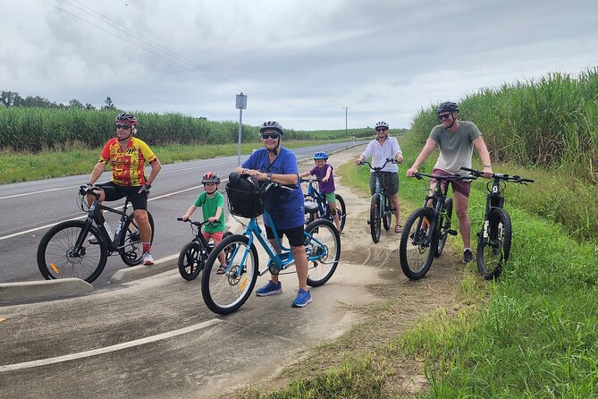 Mossman Highlights eBike Tour - Cooya Beach start: setting up the bikes and GPS fast