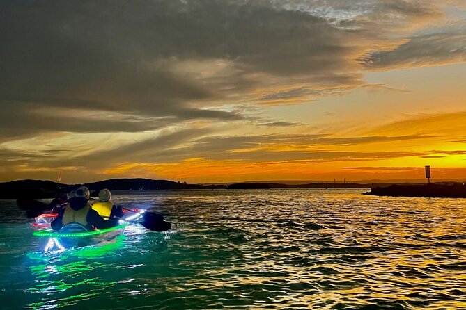 Naru Beach Night Kayak Tour - On the water at night: how the Lake Macquarie section works