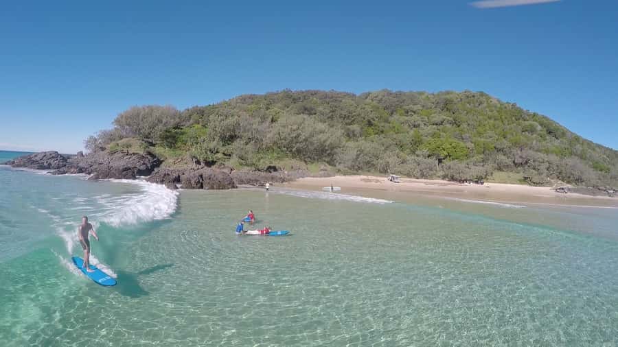 Noosa: Epic Learn to Surf Safari 4x4 - Double Island Point - Double Island Point’s long beginner waves (and why they matter)